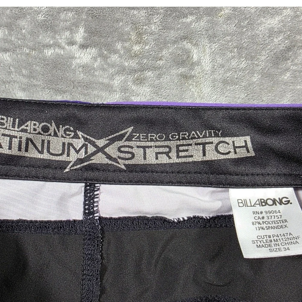 Billabong Board Shorts Mens 34 Purple/Blue/Green Platinum X Zero Gravity Stretch